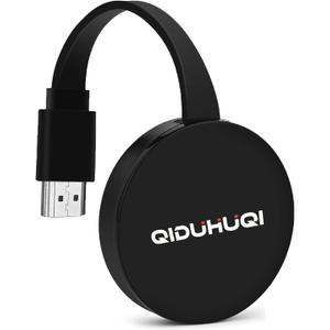 Wireless Display Adapter,Screen mirroring Adapter for tv for i-OS/Android/Windows/i-Phone/Tablet L-aptop to H-DTV Monitor Projector, Support Air-Play DLNA Miracast (Matte Black)