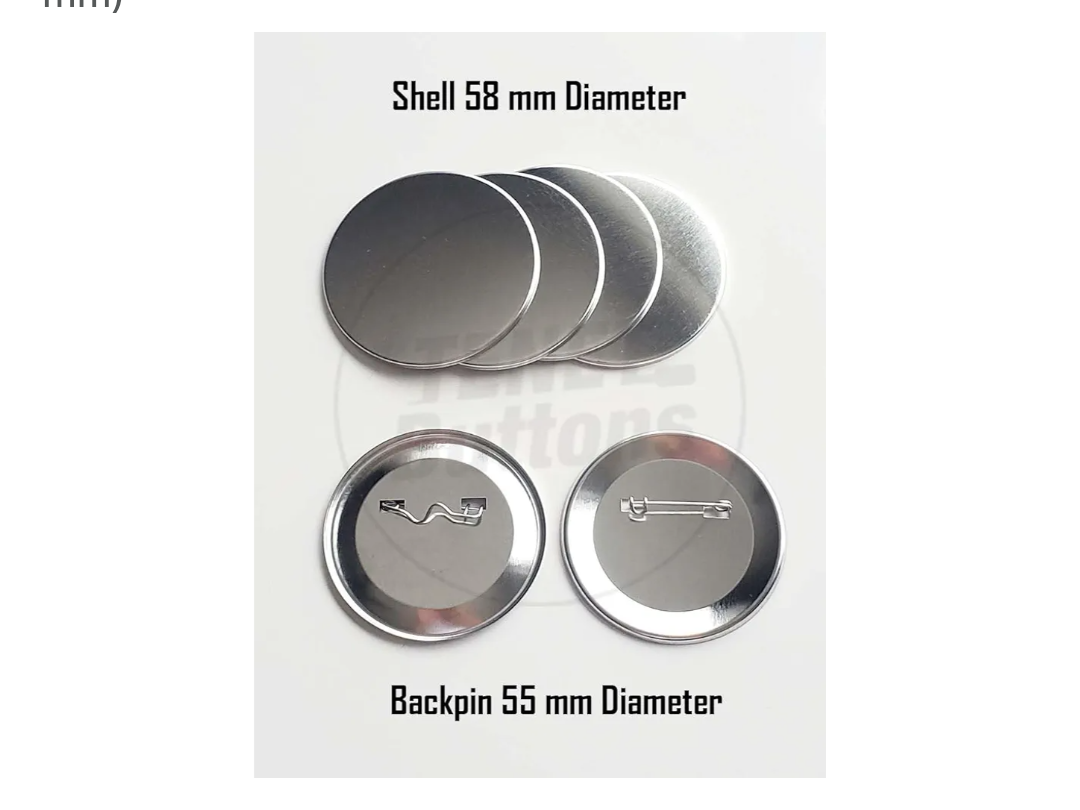 200 Pck - 3 inch ONLY for BAM Machines Pin Buttons - Generic Compatible with Badge A Minit 2 1/4