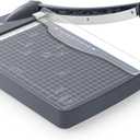 Firbon 12" Guillotine Paper Cutter, Heavy Duty 12-Sheet Capacity Trimmer for Cardstock, Photos, Scrapbooking, Office, Classroom, Studio (Gray)