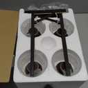 4 Light Bathroom Light Fixtures, Oil-Rubbed Bronze Modern Vanity Lights with Clear Glass Shades, Bathroom Wall Lamp for Mirror Living Room Cabinet