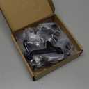 khtumeware 6 Pack 3 Inch Matte Black Hand Rail Bracket Heavy Duty Hardware for Stairways, Home or Office Stair Support Handrail Brackets