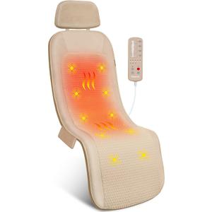 Heycool Massage Mat Full Body, Back Massager with Heat and Vibration, Massage Chair Pad, 10 Vibration Motors, 2 Heating Levels, Foldable, Gifts