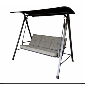 HD Designs Onyx Three Seat Cushioned Patio Swing 71.06"L x 22.64"W x 7'H