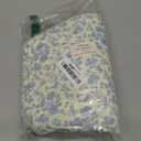 senbowe Floral Makeup Bag, 3 Pack Large Cotton Quilted Makeup Bag Set, Cute Floral Coquette Aesthetic Toiletry Bag Make Up Cosmetic Bag for Women, Toiletry Travel Make Up Organizer Bag (Blue-White)