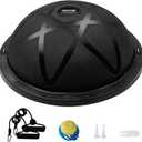 VEVOR Half Exercise Ball Trainer, 23/26 inch Balance Ball Trainer, 1500lbs Capacity Stability Ball, Yoga Ball with Resistance Bands & Foot Pump, Strength Fitness Ball for Home Gym Full Body Workout, 22.8x7.9 inch
