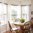 Bay Window Curtain Rods, HOTOZON 1 Inch Heavy Duty Curtain Rods for Bay Windows 36-72 Inch(Center Rod), 20-36 Inch Side Rods for Windows, Antique Bronze, Decorative Drapery Rods with End Cap Finials