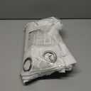 Bujasso White Floral Semi Sheer Curtains 84 inch Embroidered Leaf Patterned Window Curtain Panels with Lined Privacy Farmhouse Light Filtering Drapes for Living Room Bedroom Grommet Top W38 xL84 x2 (White/Double Layer)