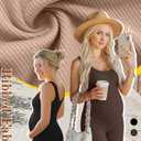 3 Pcs Maternity Rompers for Women Pregnancy Cotton Bodysuit Ribbed Shorts Jumpsuit Shapewear Workout Tank Tops (M)