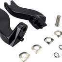 WOWTK 10mm Rear Passenger Footpeg Mounting Kit for Harley Touring Road King Road Glide Street Glide Electra Glide Models 1993-2025,Gloss Black