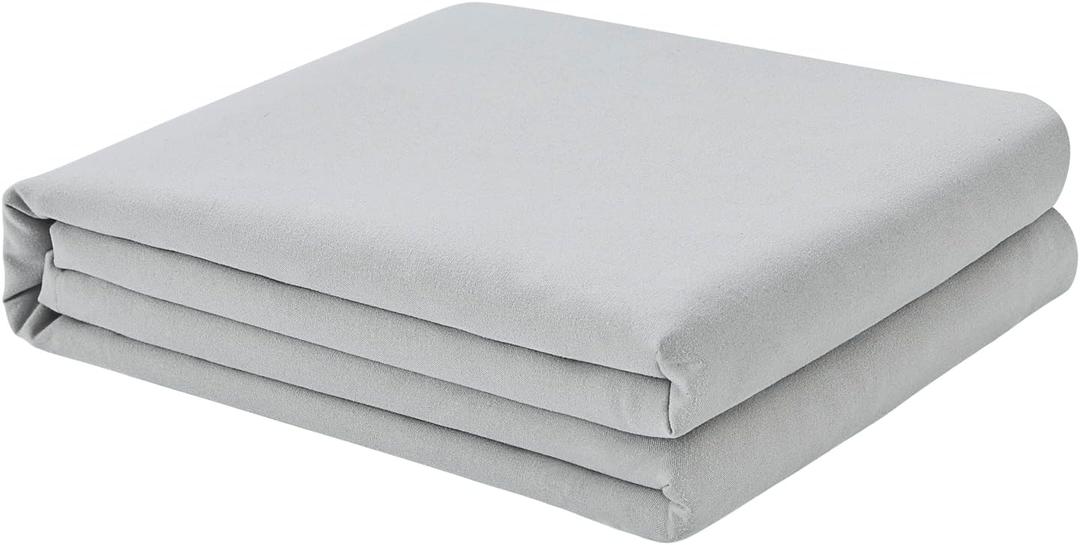 FreshCulture Queen Flat Sheet - Hotel Quality - Brushed Microfiber - Ultra Soft & Breathable - Wrinkle-Free - Easy Care - Single (Queen, Light Grey)