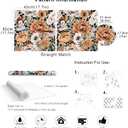 HAOKHOME Vintage Wallpaper Floral Peel and Stick Wall Paper Removable Large Peony Black/Orange/Pink Vinyl Self Adhesive for Bathroom 17.7in x 9.8ft