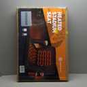 HOPERAN Heated Stadium Seats for Bleachers with Back Support and Wide Cushion, Extra Portable Bleacher Seat Foldable Stadium Chair, USB 3 Levels of Heat, 5 Pockets for Outdoor Camping Games Sports (1 Pc Black)