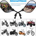 ATV Rear View Mirror, 360 Degrees Ball-Type ATV Side Rearview Mirror with 7/8" Handlebar Mount for Motocycle Scooter Moped Sportsman Dirt Bike Cruiser 4 wheeler mirrors
