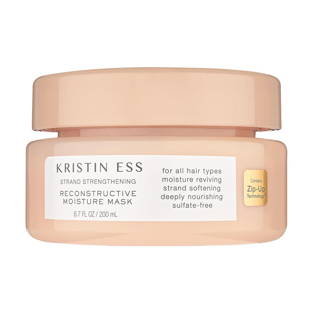 Kristin Ess Hydrating Deep Conditioner Protein Hair Mask - Shea Butter + Coconut Oil Hair Treatment for Dry Hair - Deep Conditioning, Strengthening, Softening, Anti-Frizz - Pear + Amber Scent (6.7 Fl Oz (Pack of 1))