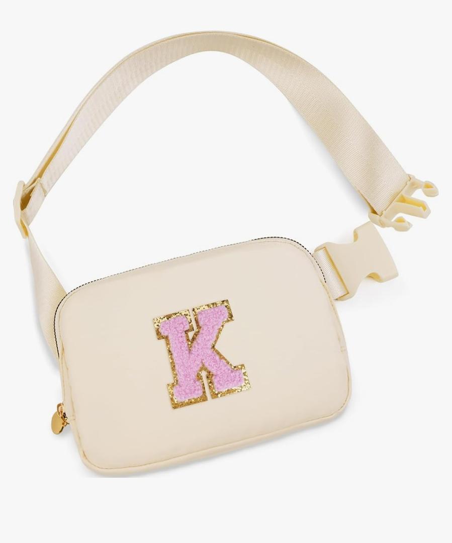 Birthday Gifts for 4 5 6 7 8 9 10 11 12 13 Year Old Girls, Gifts for Teens Kids Daughter Sister Her, Two Way Zipper Crossbody Bag Fanny Pack Belt Bag Cute Trendy Stuff - Cream, K