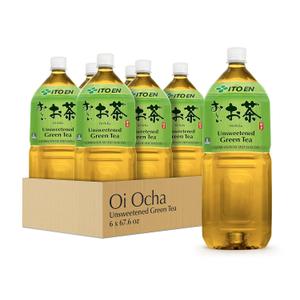 ITO EN Oi Ocha Green Tea, Sugar Free, 2 Liter Bottle, 67.6 Ounce (Pack of 6) (EXP 02/24/27)
