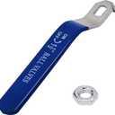 1 Piece Hole Size 9x14mm 201 Stainless Steel Ball Valve Handle with Blue Plastic Handle Grip & Nut for 1-1/2inch Ball Valve (One Claw)