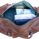21 Inch Vintage Leather Duffel Travel Gym Sports Overnight Weekend Duffle Bags for men and women, Medium