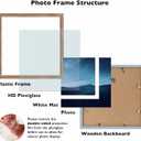 JCJMY 12x12 Picture Frame Rustic Brown With 10x10 Mat for 30x30cm Diamond Art Painting, Display Photo 10x10 With Mat or 12x12 Without, Wall Hanging Large Frame With Plexiglass