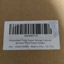 AmazerBath Toilet Paper Holder Cabinet, Bamboo Toilet Paper Holder Stand for Bathroom, Small Toilet Paper Storage Cabinet with Rattan Door, 30.3x7.8x7 inches (Natural)