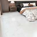 2 x Wallercity White/Red Peel and Stick Floor Tile Waterproof White Marble Floor Tiles for Kitchen Bathroom 12''x12'' Vinyl Flooring Tile Panels Modern Self Adhesive Flooring Sheets for Hallway RV 5PCS