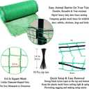 Deer Fence Netting, 4x100 Ft Plastic Mesh Netting for Garden Protection, Temporary Fence Animals Barrier for Bird, Chicken, Reusable Mesh Fencing Roll for Vegetable, Fruit Tree, Shrubs, Green