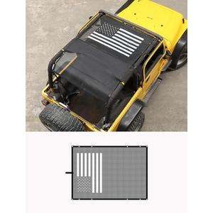 Savadicar Mesh Shade Top, Roof Sunshade Cover for 1995-2006 Jeep Wrangler TJ, UV Protection & Heat Reduction for Enhanced Comfort on The Road, Durable Polyester, Black
