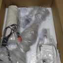 Rinweey 29" Farmhouse Table Lamp for Living Room,Vintage Bedside Lamp with USB C+A Ports & AC Outlet,3-Way Dimmable Touch Control Gray Washed Finish Nightstand for Bedroom, Single Gray