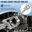 CV Axle Removal Tool fit 3.75 Heavy Duty CV Axle Shaft Puller Tool Kit with Slide Hammer for Cars, Trucks, ATV,UTV