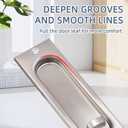 2 x Privacy Pocket Door LockRectangle 304 Stainless Steel Pocket Door Hardware, Sliding Pocket Door Handle,for 1 3/8 to 2 3/16 Thickness Door,Brushed Silver