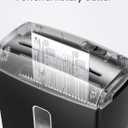 Locksworth 8-Sheet Micro Cut Paper Shredder P-4 High Security for Home Office Use with Handle, Shreds Credit Card/Staple 4 Gallons(Black) Visual Window Wastebasket