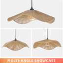 Arturesthome Rustic Farmhouse Chandelier Wicker Pendant Light Woven Ceiling Hanging Lighting for Dining Room Kitchen Hallway Foyer 19.6"