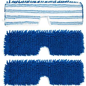 3 Pack Mop Heads Replacements Compatible for Ocedar Dual-Action Microfiber Flip Mop, Double Sided Mop Replace Head Mop Refills with Microfiber & Chenille for Dry Wet Use, Reusable, Machine Washable