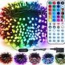 Brizled Color Changing String Lights 98FT 300 LED RGB Christmas Lights Dimmable Multifunctional Christmas Light with Remote for Indoor Outdoor Halloween Xmas Tree Holiday Party Thanksgiving Decor
