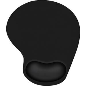 2 x Ergonomic Mouse Pad with Wrist Rest Support, Mousepad with Comfortable Gel Wrist and Non-Slip PU Base (Black)