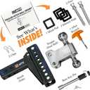 Adjustable Gooseneck Drawbar Trailer Hitch - 20,000 LBS, Fits 2 and 2-5/16 Inch Balls, US Gov Tested & Certified, Gooseneck Trailer Hitch Adapter for RV Towing, Motorcycles & Powersports
