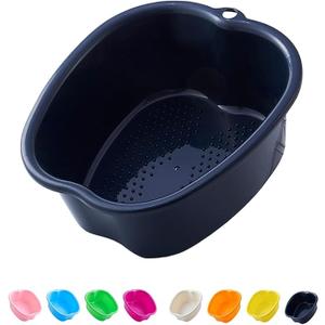 AXLOFO Foot Soaking Bath Basin, Large Plastic Foot Soaking Tub, Feet Massage Feet Bath Bucket, Great for Getting The Dead/Old Skin Off Your Foots (Black)