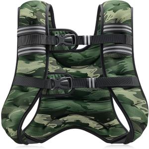 ZELUS Weighted Vest, 16lb Weight Vest with Reflective Stripe for Workout, Strength Training, Running, Fitness, Muscle Building, Weight Loss, Weightlifting
