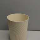 UUJOLY Plastic Small Trash Can Wastebasket, Garbage Container Basket for Bathrooms, Laundry Room, Kitchens, Offices, Kids Rooms, Dorms, (Beige, 1.8 Gallon)