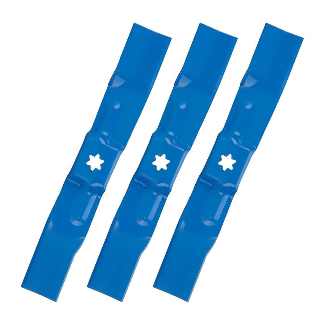 Low Lift Mulching Mower Blade for 942-05067 742-05067 for Cub Cadet 50 inch Deck 19A30016 3 Pack (Blue)