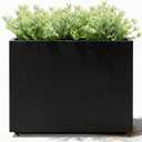 36Wx11Dx30H Tall Metal Planter Box with Removable Middle Partition and Adjustable Feet, Outdoor Elevated Planters for Patio, Yard, Deck | Easy Assembly, Drainage Holes, Black