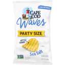 Cape Cod Waves Potato Chips, Wavy Cut Sea Salt Kettle Chips, 13 Oz