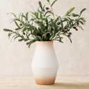 Rustic Farmhouse Ceramic Vase, 10 Inch