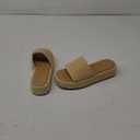 Coutgo Womens Platform Sandals Raffia Espadrilles Slip on Open Toe Cute Boho Summer Beach Slide Sandals, Size 8.5