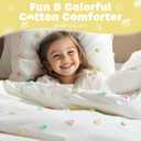 Intelligent Design Callie Girls Full/Queen Comforter Set, Ivory 5-Piece Kids Bedding, 100% Cotton Tufted Pom Pom Tufted Jacquard, All Season Down Alternative, Cozy Shabby Chic Bedroom Dcor