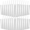 24 Pack Plastic Tumblers with Lids and Straw, Reusable Cups with Lids and Straws White Cups for Cold Drink Iced Coffee, Plastic Tumbler Bulk for Party Birthday Gifts (24 oz, White)