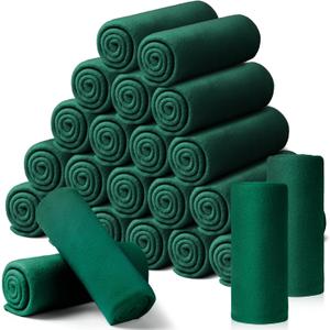 Shimeyao 24 Pack Fleece Throw Blankets Bulk 50x60 in,Turquoise Green