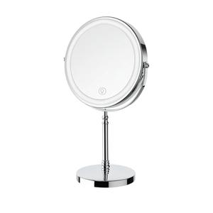Lighted Makeup Mirror, 3000 mAh Rechargeable Double Sided Magnifying Vanity Mirror with 3 Colors, 1x/10x, 360° Rotation , Brightness Adjustable Magnification Cosmetic Light up Mirror, Women Gift