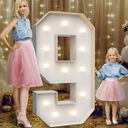 4FT Marquee Light Up Numbers 9,Party Decoration Large Marquee Light Up Letters with Weighted Water Bag, Pre-cut Foam Board Set Can Be Used for Birthdays,Weddings, Baby Anniversaries 9
