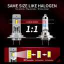 Light Bulbs, 90,000LM Super Brightness 1:1 Size No Adapter Needed Plug & Play, 6500k White with 16 CSP Chips, Canbus Ready Non-Polarity Off-Road Lights with Turbo Fan, IP68 Pack of 2